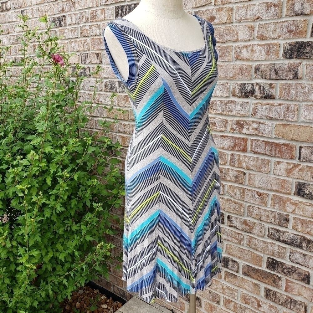 Bailey 44 Herringbone Sleeveless Fitted Dress M